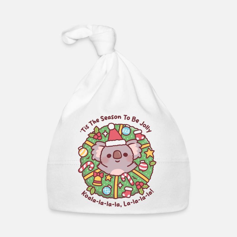 Couronne de Noël de Koala mignon, c’est la saison pour être joyeuse Bonnet bio Bébé