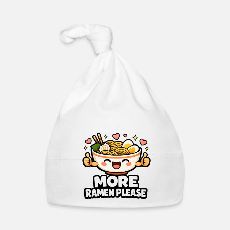 Encore des ramen, s’il vous plaît - Bonnet bio Bébé - blanc