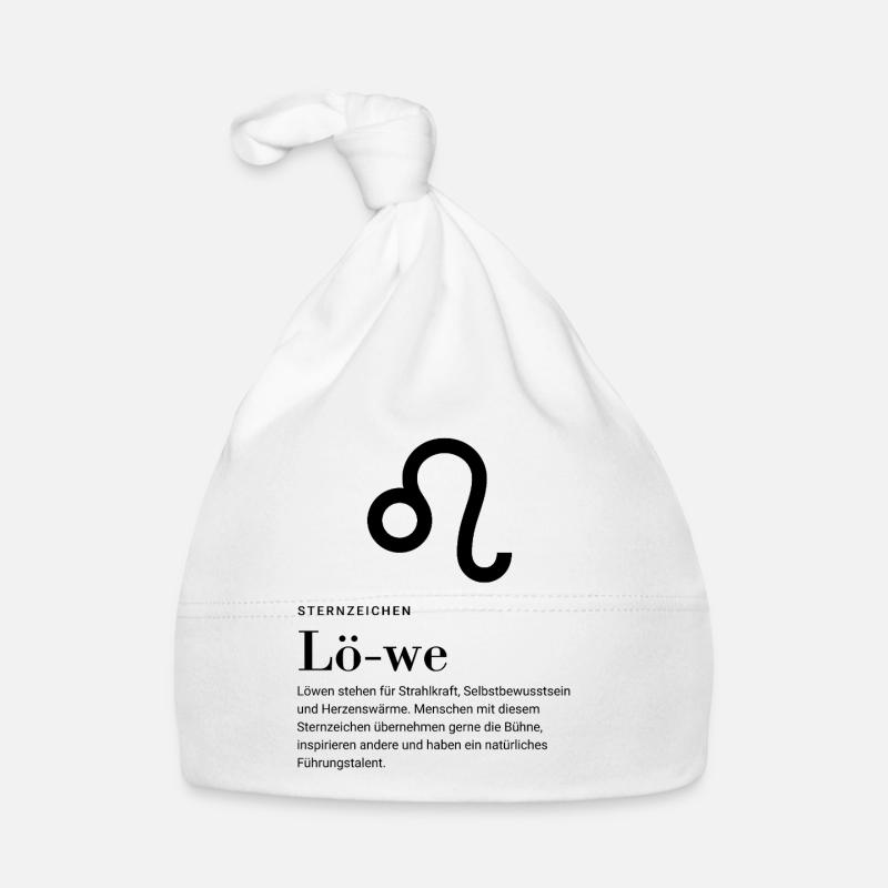 Sternzeichen Löwe Baby Bio-Mütze