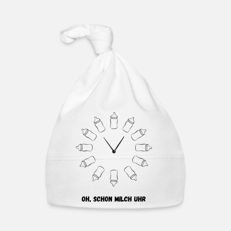 Montre fabriquée à partir de biberons - Bonnet bio Bébé - blanc