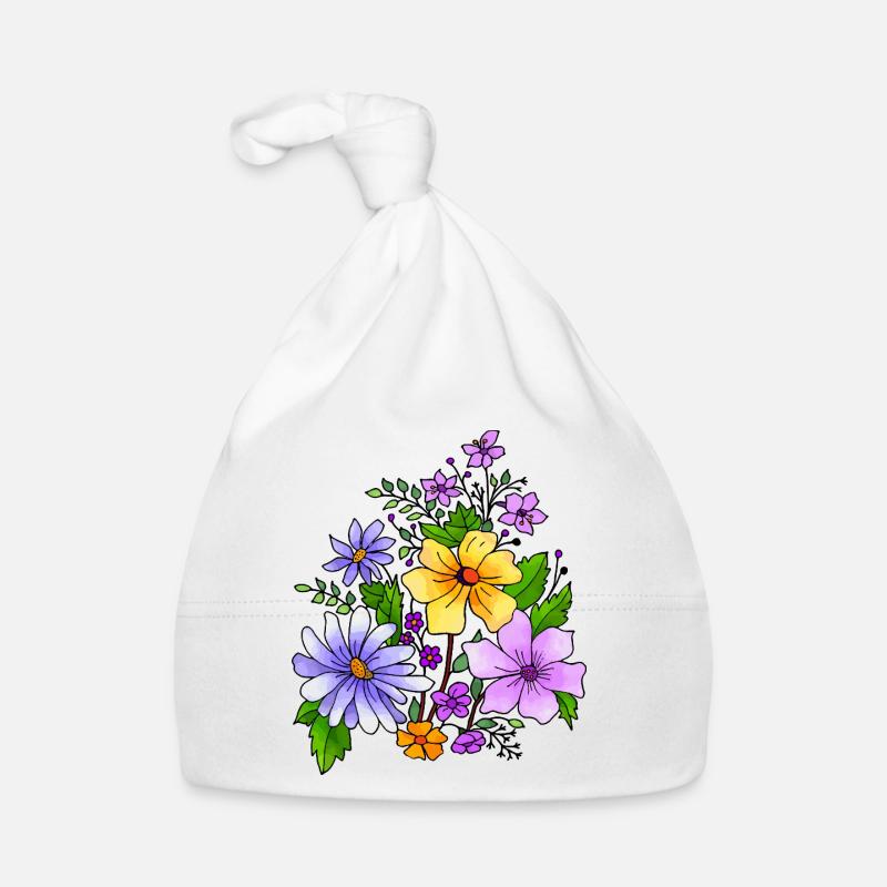 Flowers Organic Baby Cap