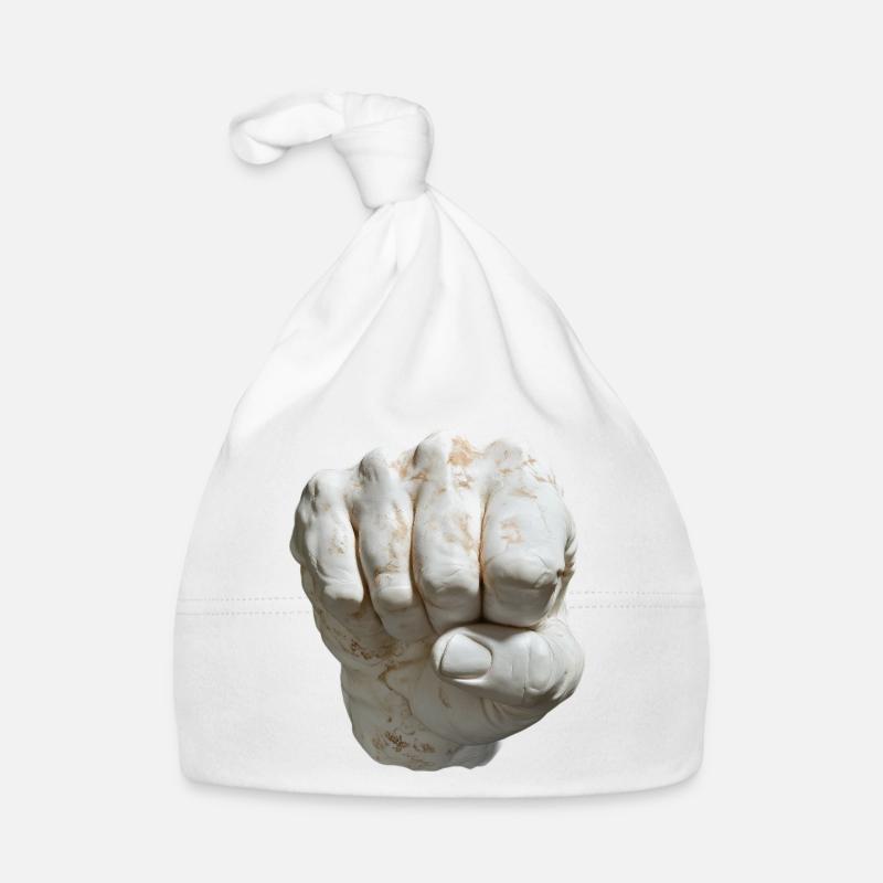 Feste Faust Marmorlook Baby Bio-Mütze