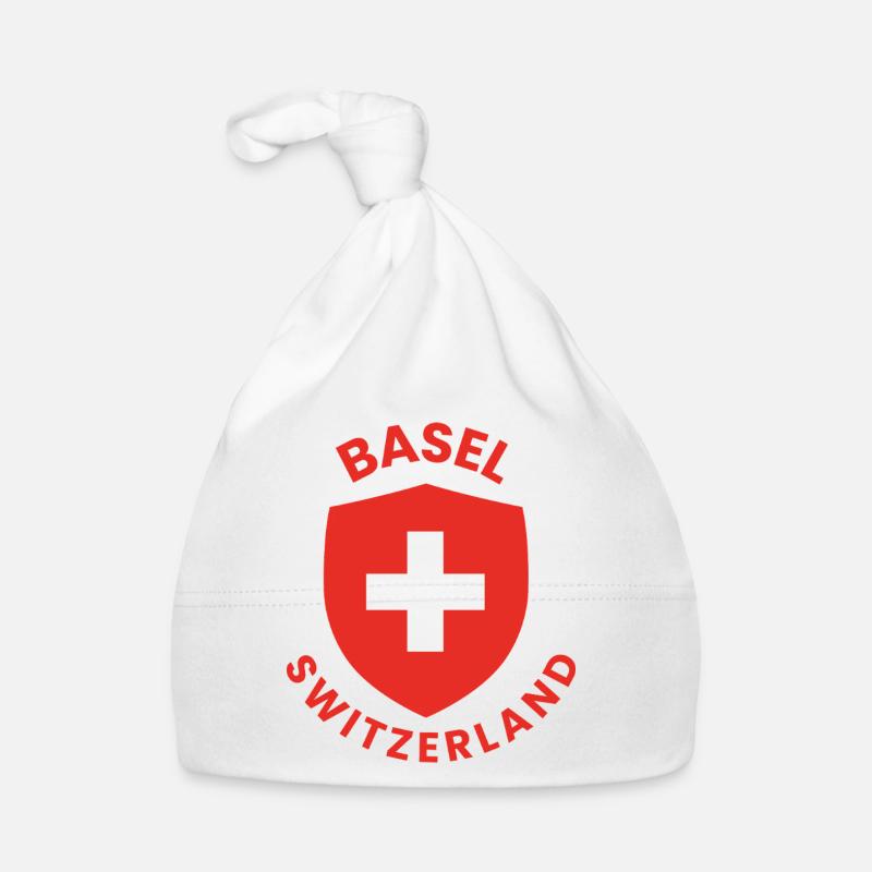 Basel shield Swiss cross Organic Baby Cap