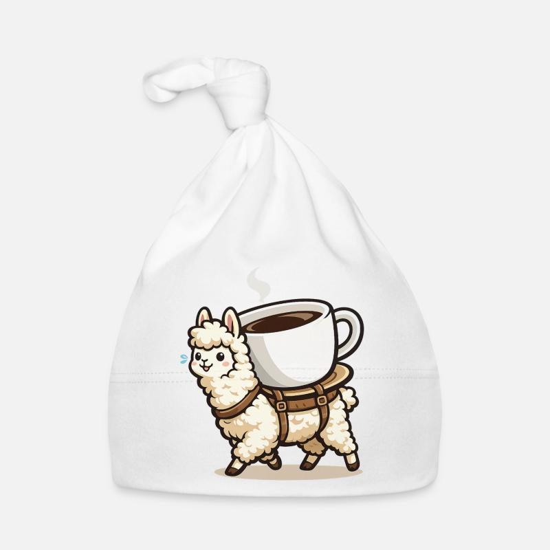 Design de transport de lamas à café Bonnet bio Bébé