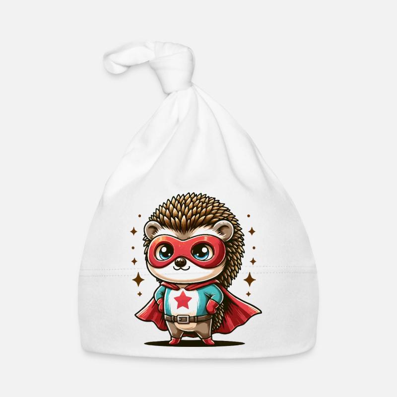 Igelheld Cape - Baby Bio-Mütze - Weiß