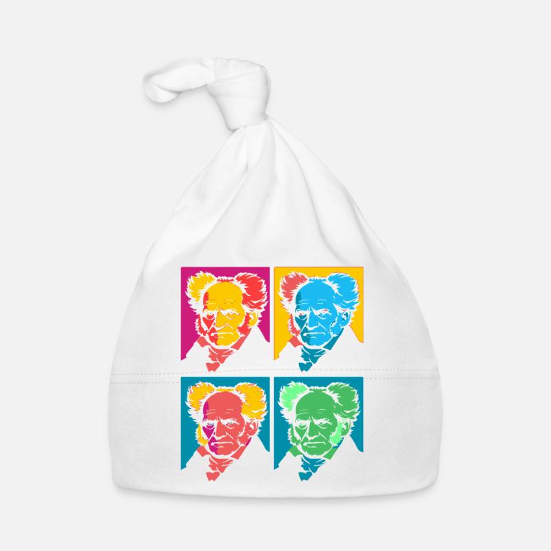 Bloc de portraits pop-art Schopenhauer Bonnet bio Bébé