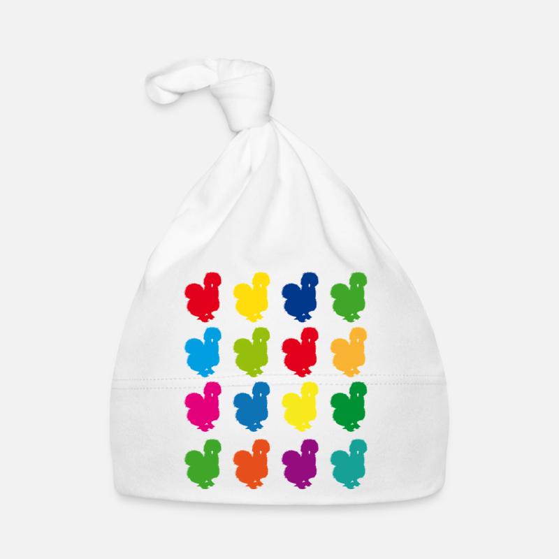 Fans de poulet - Coq - Coq - Poussin - Œuf - Bio Bonnet bio Bébé