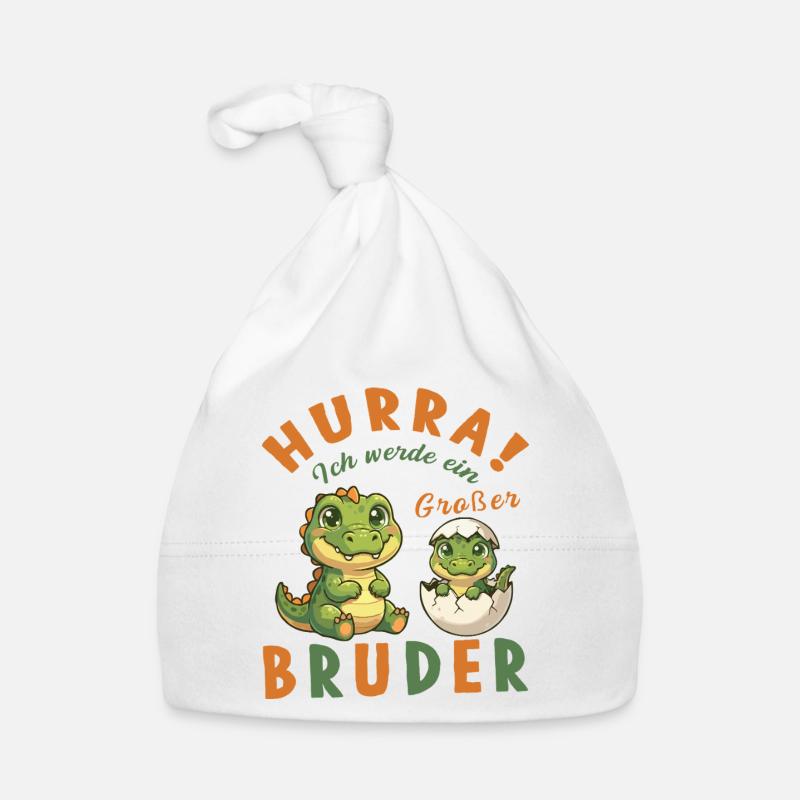 Großer Bruder Dino – Hurra ich werde ein Bruder Baby Bio-Mütze
