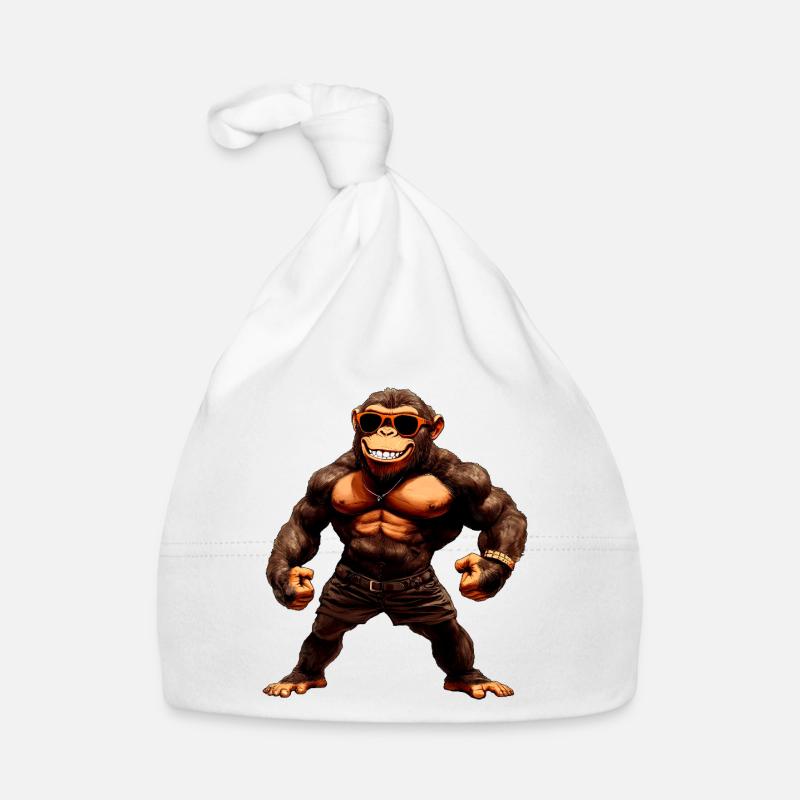 Monkey Sport Animal Organic Baby Cap