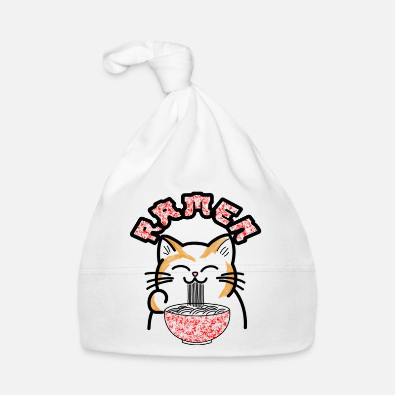 Ramen Cat Pop Art Organic Baby Cap