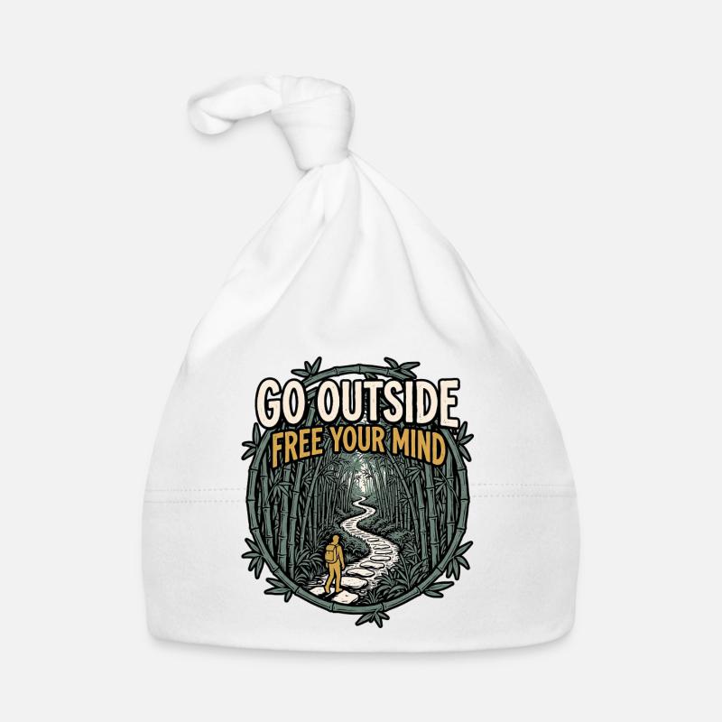 Go Outside Be Free Baby Bio-Mütze