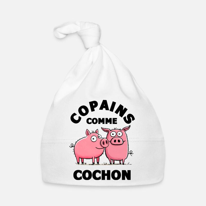 copain copains comme cochon amitiè copain Bonnet bio Bébé