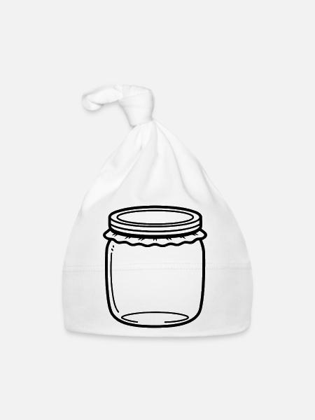 Jam Jar Gliederung - Baby Bio-Mütze - Weiß - Vorne