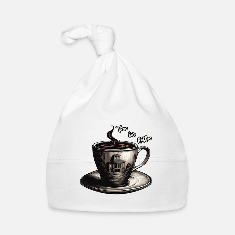 C’est l’heure du café / du café / de la tasse / de la boisson Bonnet bio Bébé