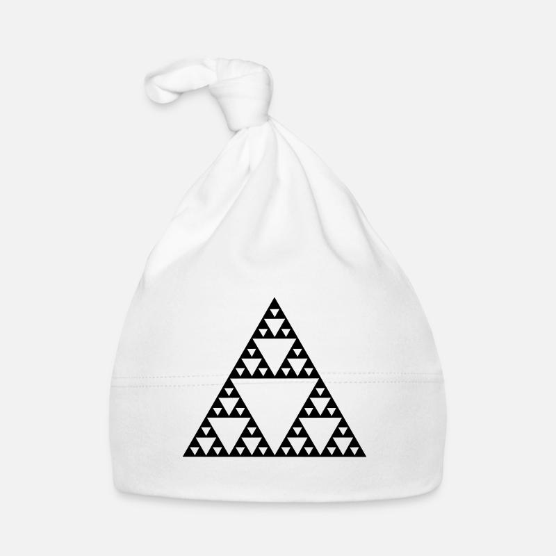 Sierpinski triangle, fractal, geometry,mathematics Organic Baby Cap