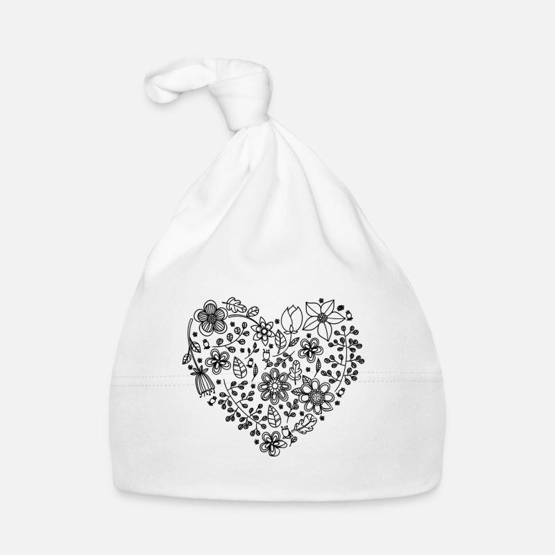 Blumenherz Baby Bio-Mütze