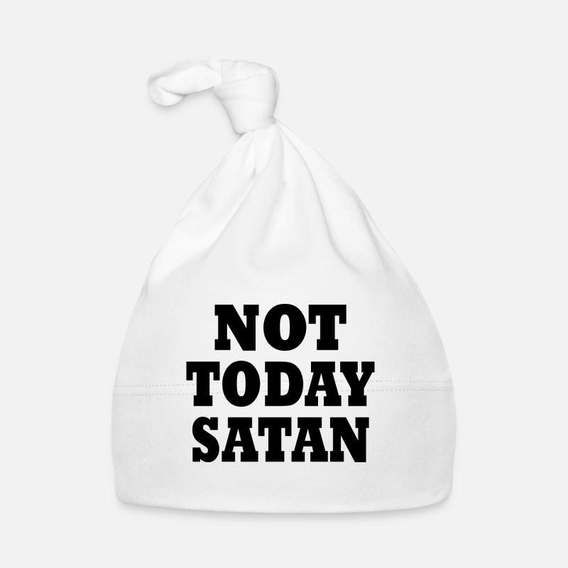 Not today satan Baby Bio-Mütze