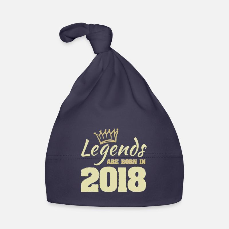 Legends are born in 2018 Organic Baby Cap