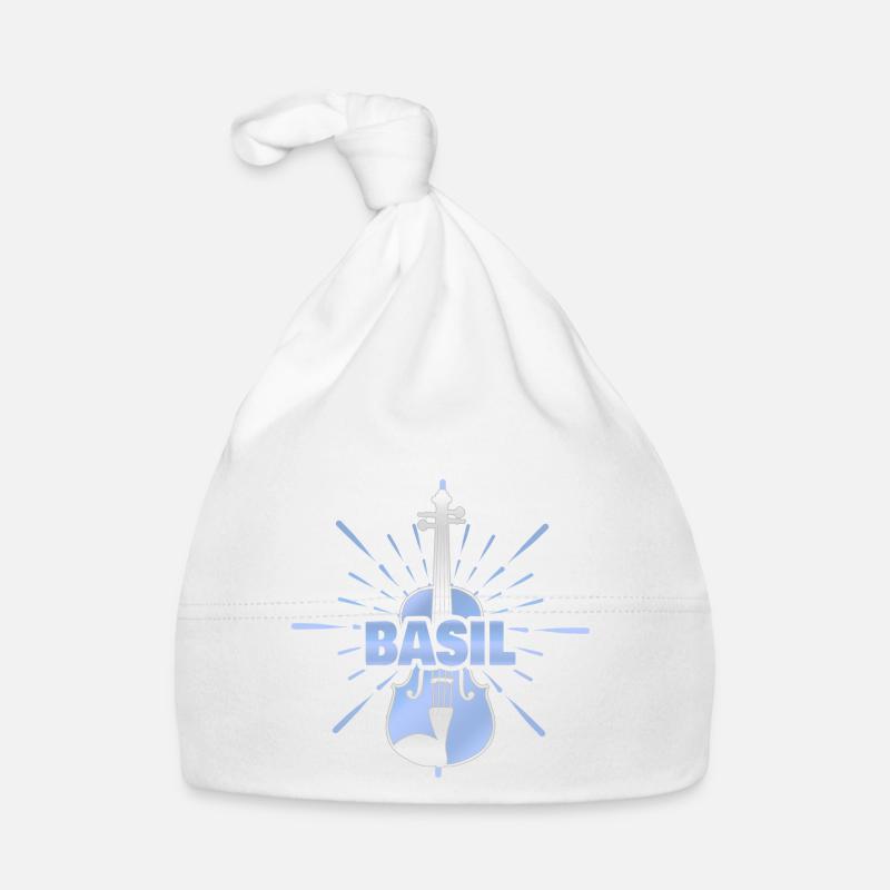 First name Basil Organic Baby Cap