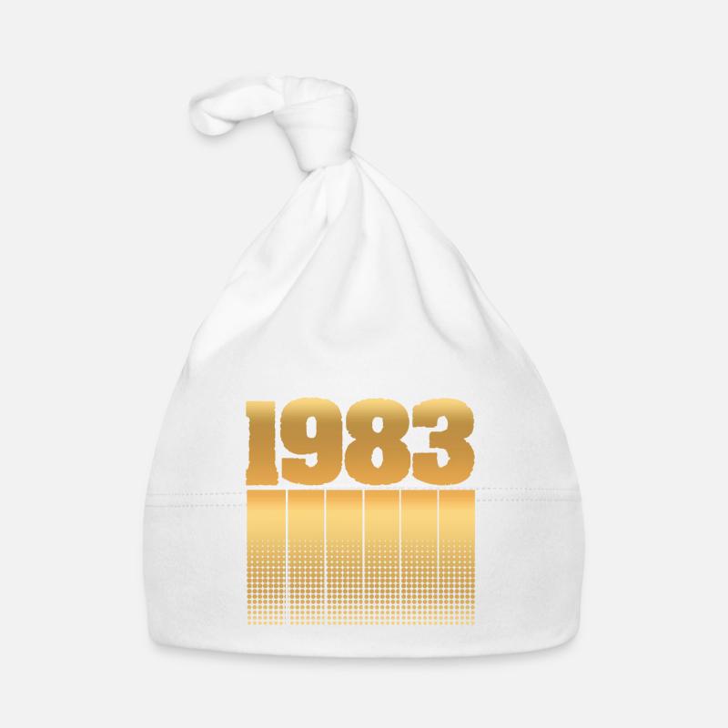 Anniversaire 1983 - Bonnet bio Bébé - blanc