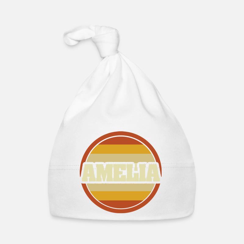 First name Amelia Organic Baby Cap