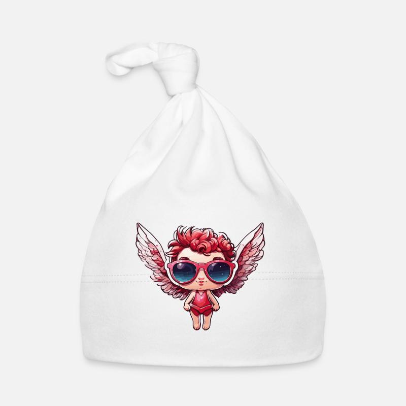 Cupidon / Amour / Flèche / Coeur / Saint Valentin Bonnet bio Bébé