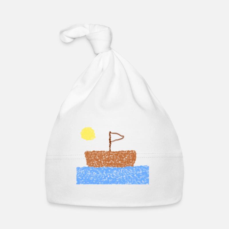BOAT FOR KIDS - Organic Baby Cap - white