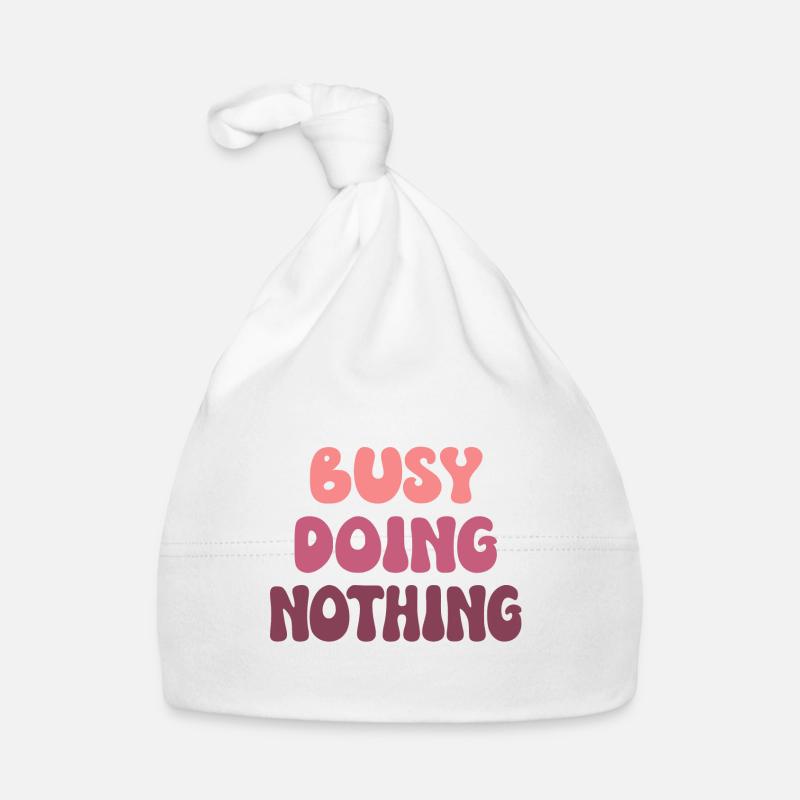 Busy Doing Nothing Organic Baby Cap