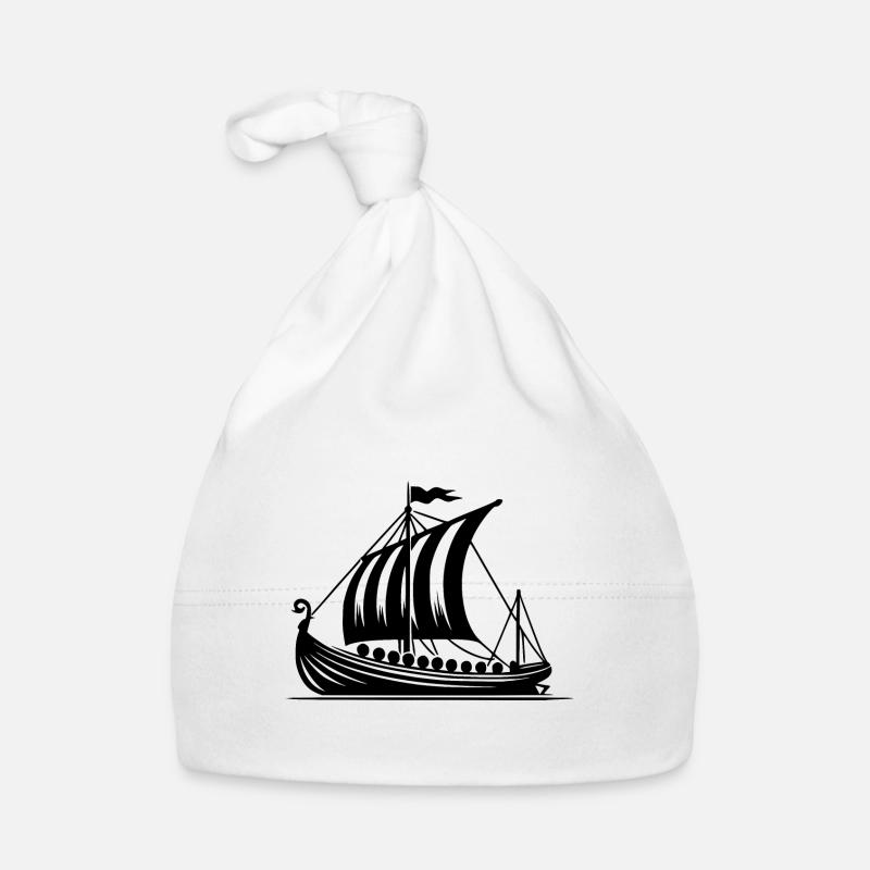 Drachenboot Wikinger Style Segel Design Baby Bio-Mütze