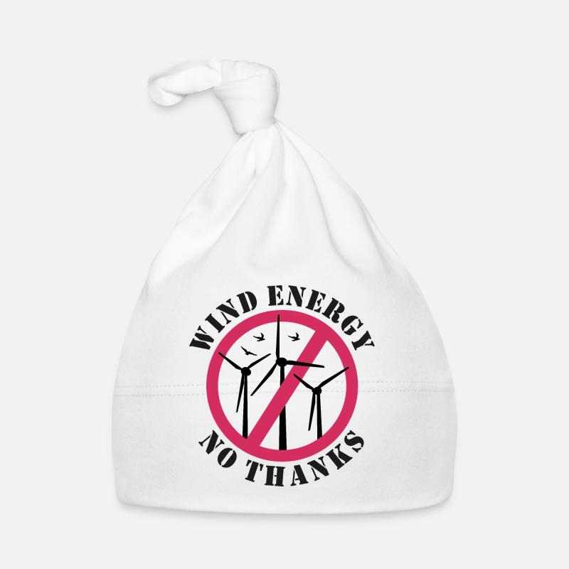 Énergie éolienne Non merci Bonnet bio Bébé