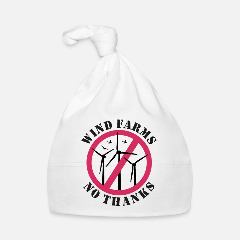 Parcs éoliens Non merci, non à l’énergie éolienne Bonnet bio Bébé