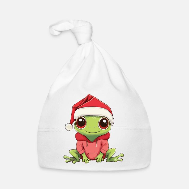 Grenouille Noël mignon Noël mignon Noël Bonnet bio Bébé
