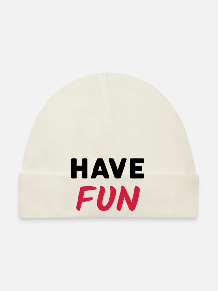 ★ Design colors changeable ★ Have fun - Organic Baby Cap - white - Front