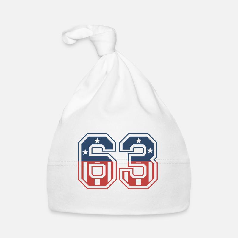 Number 63 USA Organic Baby Cap