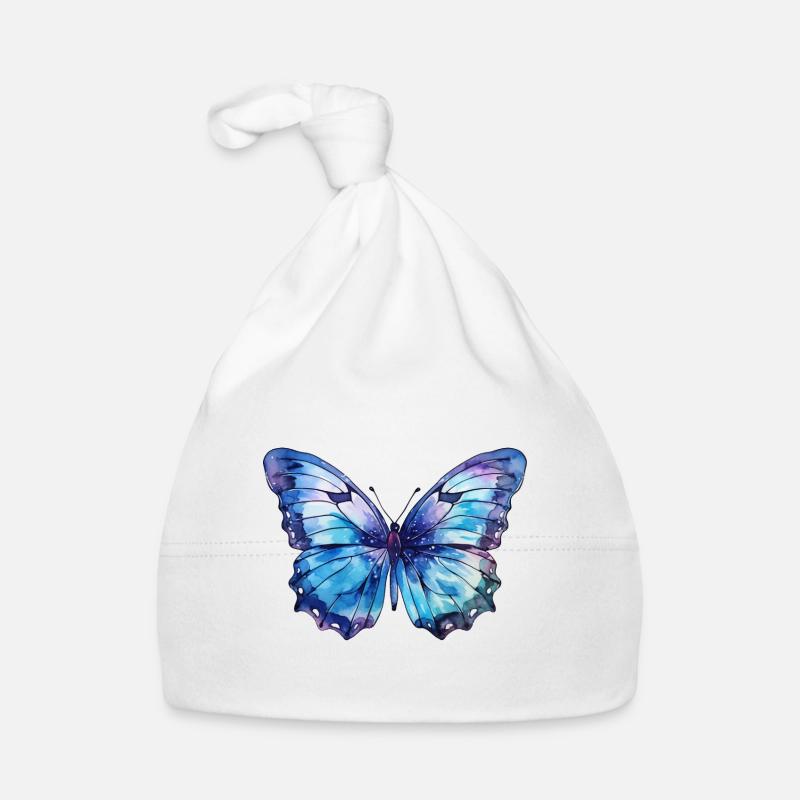 Blue butterfly Organic Baby Cap