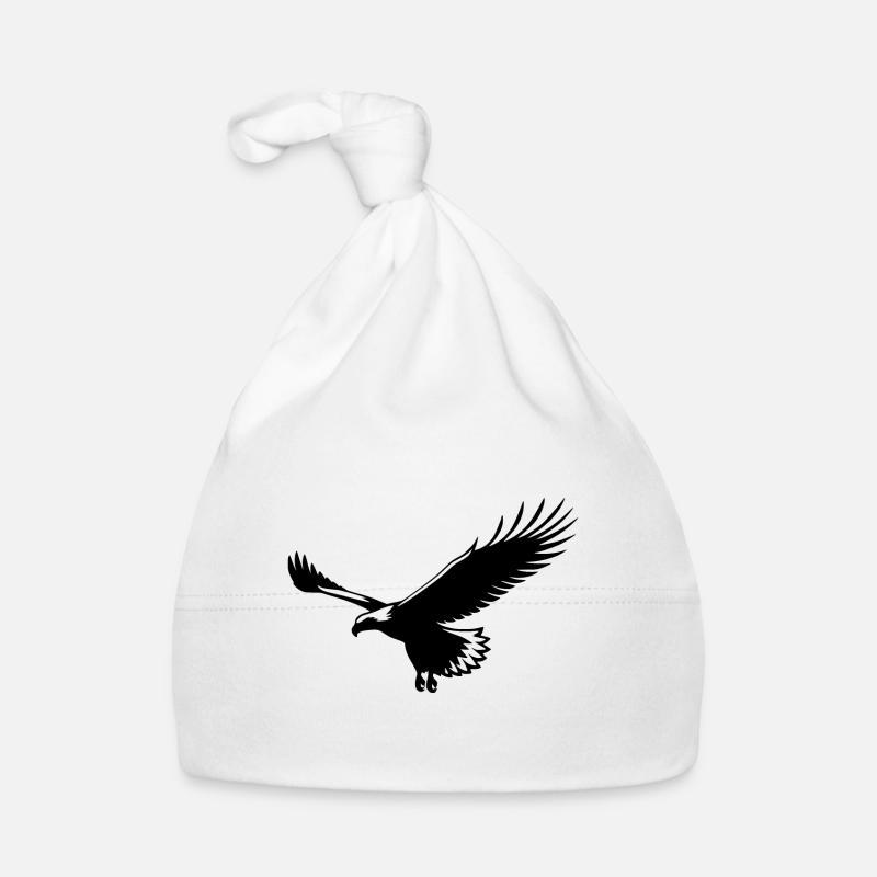 Eagle soars in the air in thermal gliding Organic Baby Cap