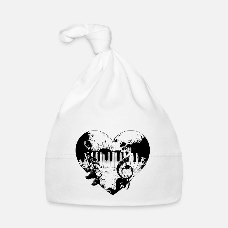 Keyboard Herz Baby Bio-Mütze