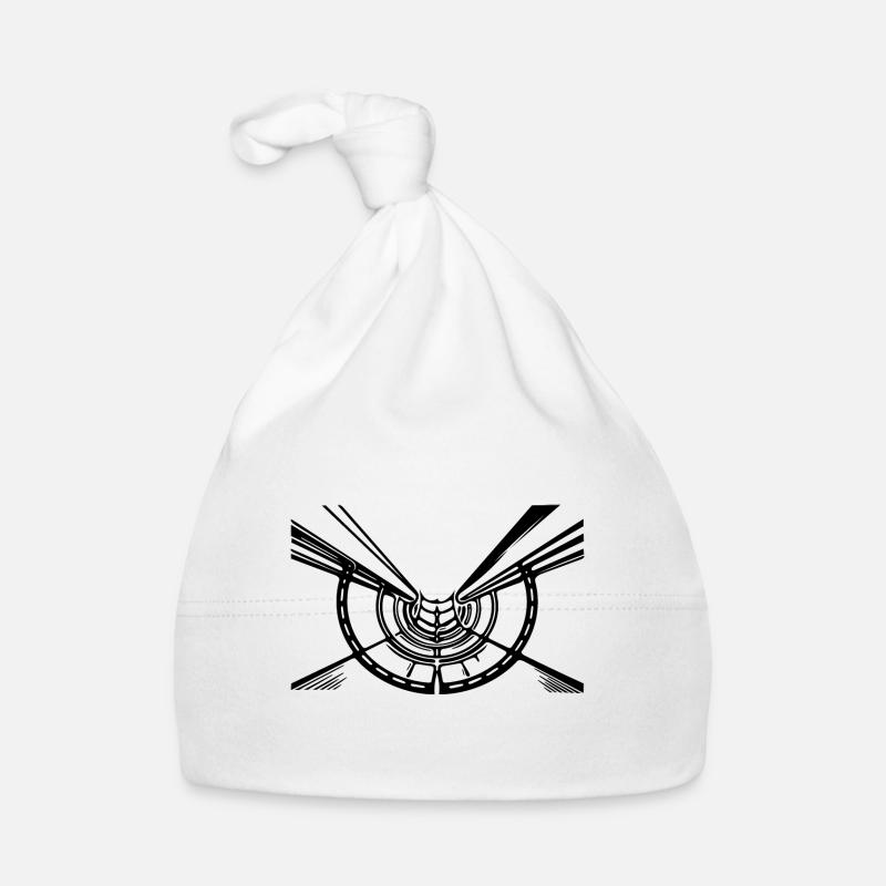 Geometric Lines Hull Circle View Organic Baby Cap