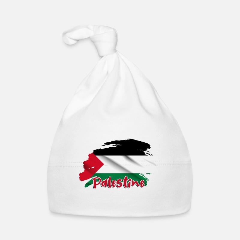 Palestine - Bonnet bio Bébé - blanc