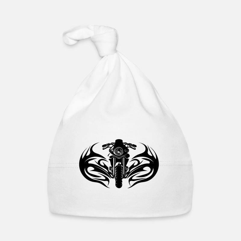 Motorcycle Racing Tattoo Splash Style Organic Baby Cap