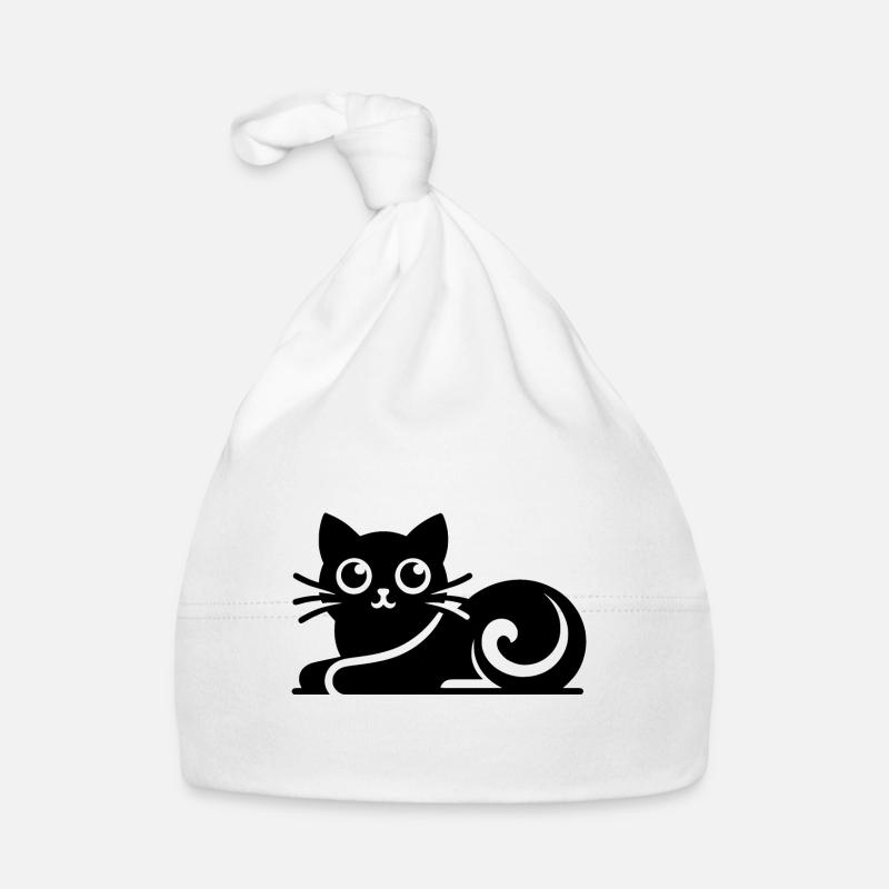 Abstract Cat Drawing Organic Baby Cap