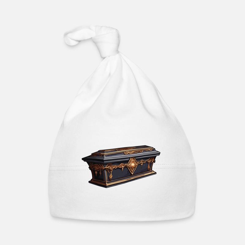 Coffin / Final Resting Place / Earth / Burial Organic Baby Cap