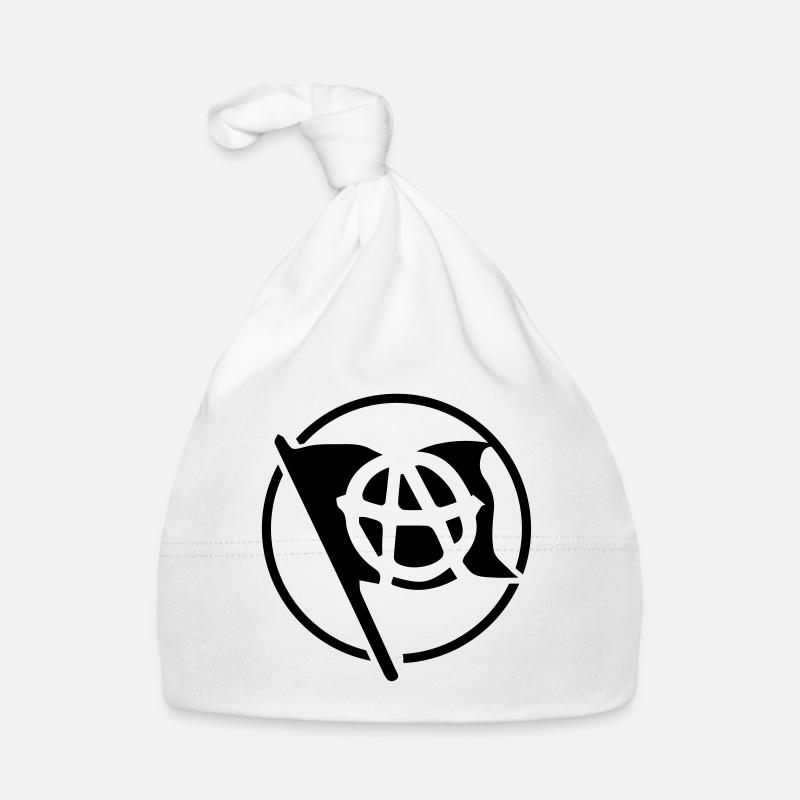 anarchy flag black Organic Baby Cap