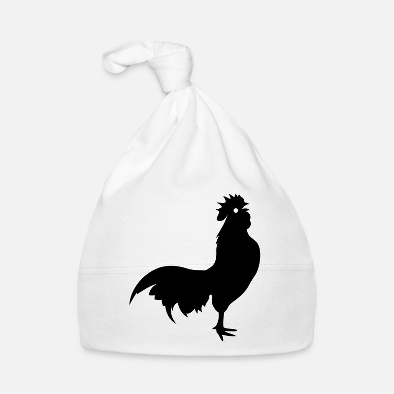 Silhouette d’animal coq Bonnet bio Bébé