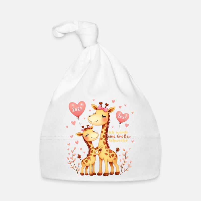 Ich werde große Schwester 2025 Baby Bio-Mütze