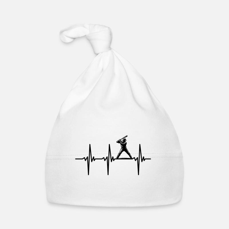 Battement de cœur pour les joueurs de baseball Bonnet bio Bébé