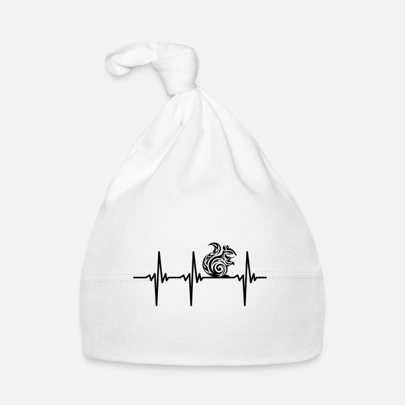 Heartbeat for small tattoo squirrel Organic Baby Cap