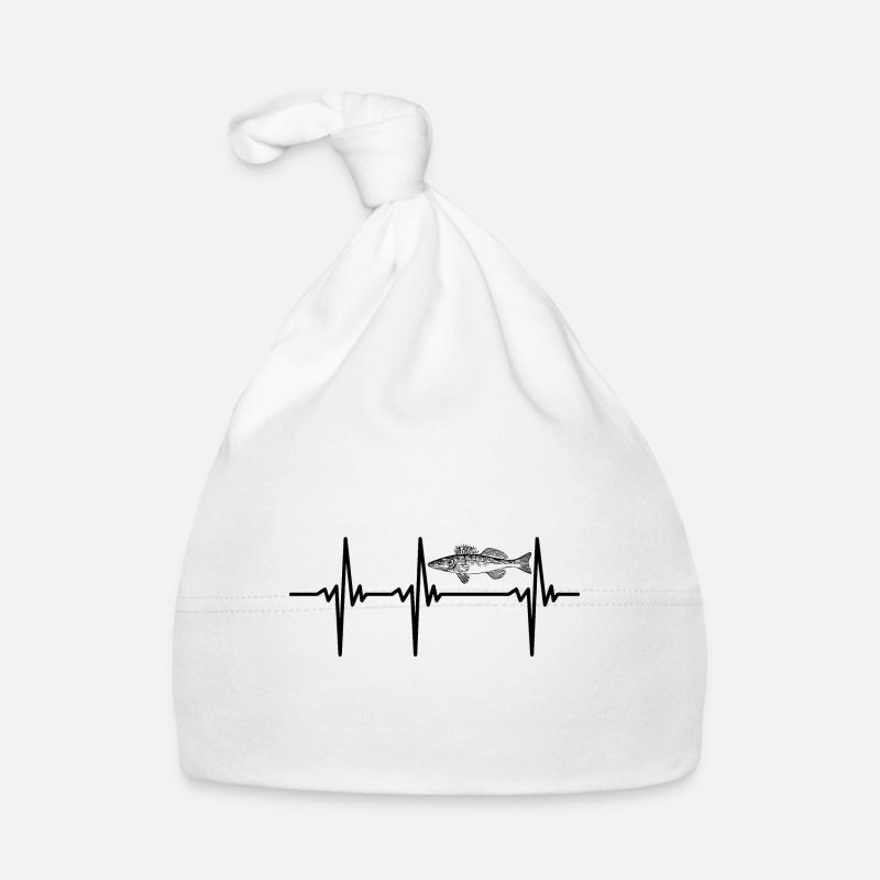 Heartbeat for pikeperch, pike perch and perch Organic Baby Cap