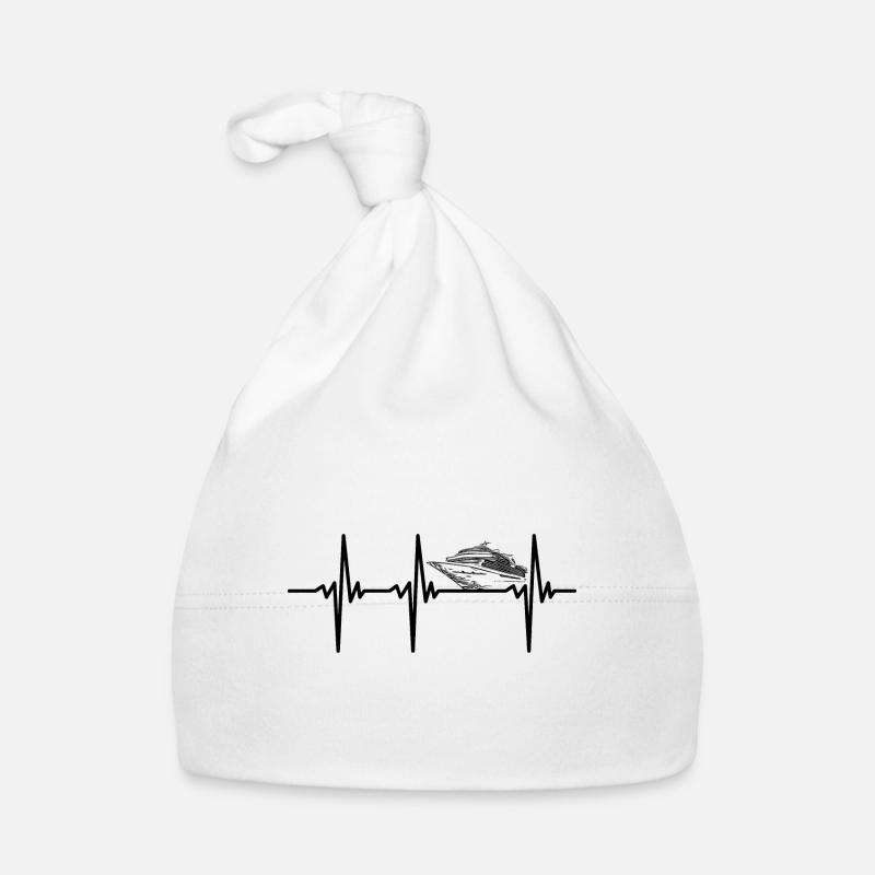 Heartbeat for elegant cruise ships Organic Baby Cap