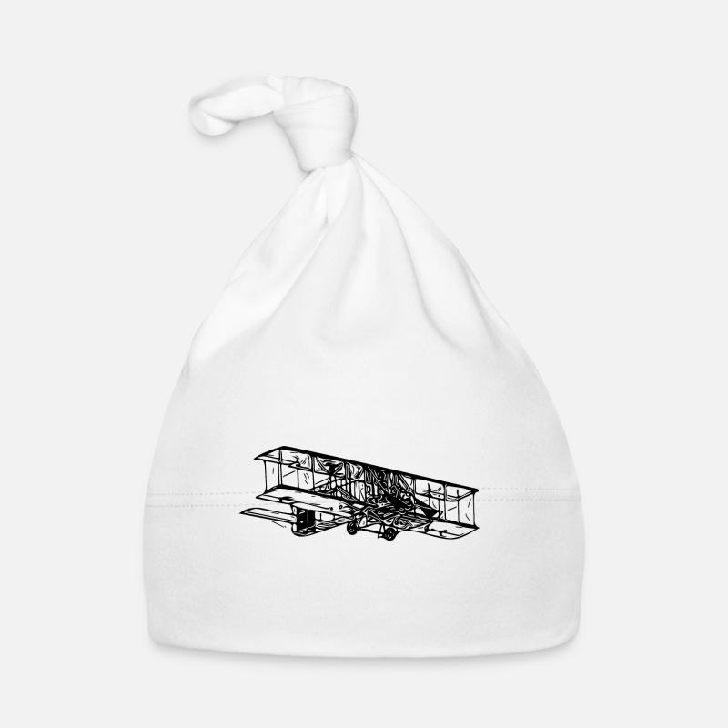 Illustration de la boîte de biplan vintage volant Bonnet bio Bébé